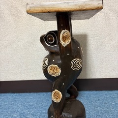 アジアン雑貨カエルの花台の画像