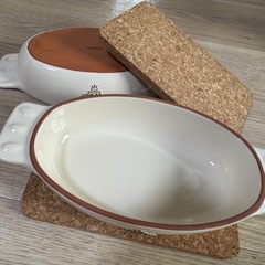 フランフランのグラタン皿2枚組の画像