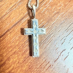 天然ダイヤモンド 十字架 ベネチアンネックレスの画像