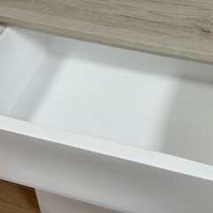 衣装ケース 衣類収納チェスト 4段 ホワイト 木目調天板付の画像