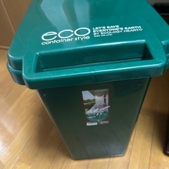 リス ゴミ箱 ワンハンド ハンドル付き ダークグリーン 45L ecoコンテナスタイル2 日本製の画像