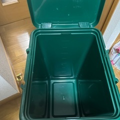 リス ゴミ箱 ワンハンド ハンドル付き ダークグリーン 45L ecoコンテナスタイル2 日本製の画像