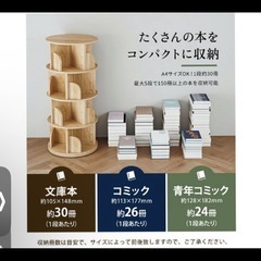 【守口市】円柱 5段 木製本棚の画像