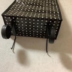 美品　折りたたみ式　キャスター付きショッピングバッグ　コンパクトキャリーカートの画像