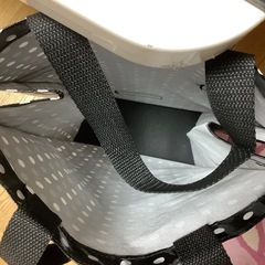 美品　折りたたみ式　キャスター付きショッピングバッグ　コンパクトキャリーカートの画像