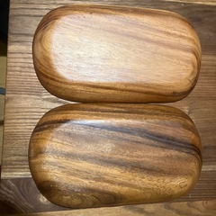 おしゃれ😎アカシア材ランチプレート 2枚セットの画像