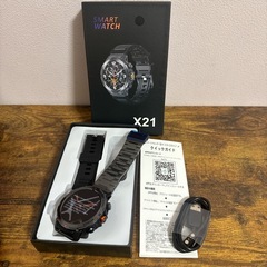 スマートウォッチ【2025年革新モデル】2種バンド付　大画面　大きい　防水の画像