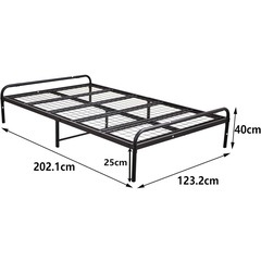 VERFARM メタルベッドフレーム セミダブル  ベッドフレーム ベッド下収納 耐久性 通気性 スチールの画像