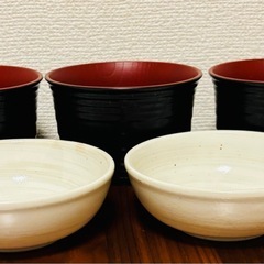 白い小皿 味噌汁お椀レンジ可能の画像