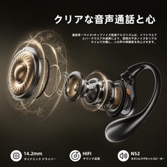 ワイヤレスイヤホン 耳掛け式の画像