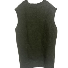 オリーブグリーン Vネック ニットベストの画像