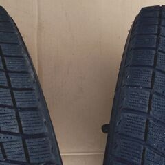 山口市、165/70R14アルミ冬2007年4本中古¥9800🔴100&110mm・4穴・イン45・ブリヂストンの画像