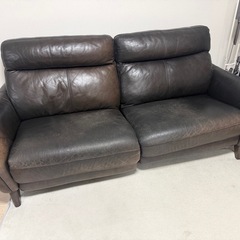 電動リクライニングソファ３人がけの画像