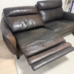 電動リクライニングソファ３人がけの画像