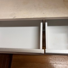 汚れあり　ゴミ箱付き棚　　ホワイト　キッチン収納　白の画像