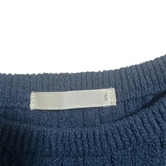 GU ネイビー ケーブルニット キャミソール Sの画像