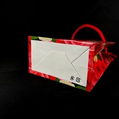 [100枚セット] バラ柄 ミニギフトバッグ PP光沢 143×114×66 ブライダル お渡し用 【B】の画像