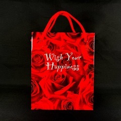 [100枚セット] バラ柄 ミニギフトバッグ PP光沢 143×114×66 ブライダル お渡し用 【C】の画像