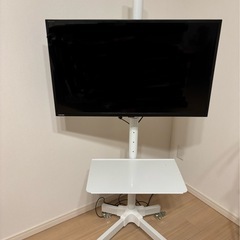 キャスター付きテレビスタンド　⚠️テレビは外した状態でお渡しの画像