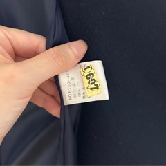 ミドル丈　ネイビーウールコートの画像