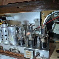 Bluetooth付マツダ東芝マジックアイ真空管ラジオ　昭和レトロの画像