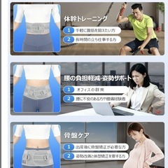 骨盤ベルト 腰 サポーター 腰の負担軽減 洗濯可 L 89cm-102cmの画像