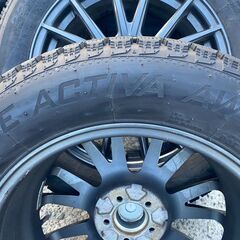 フォレスター XV 等 225/60R17 東北6県無料配送対応‼️爆安‼️最終値下げ‼️③超超超バリ溝❗ ナンカン AW-1❗ アルミ付き 国産 タイヤ !!　スタットレス　スタッドレス　雪 冬 ゆき PCD100 pcd100の画像
