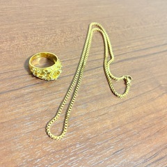 ゴールドカラー ベネチアンチェーン ネックレス メンズの画像