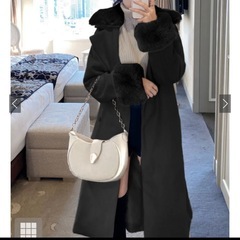 【11/16まで受け取り希望！】GRL リボンベルト付きファーガウンコートの画像