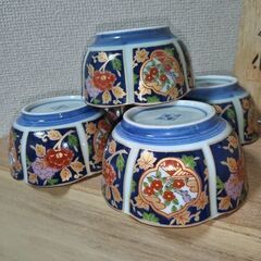 未使用！有田焼　清秀窯　古伊万里　金襴手親子鉢　中鉢５客　小鉢５客１０客　木箱付の画像