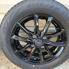 2022年製BRIDGESTONEブリザックVRX2 155/65R14 スタッドレスタイヤ アルミホイール４本セットの画像