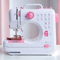 新品未使用　実用　コンパクト　ミシン　ピンク　　　の画像