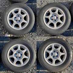 スタッドレスタイヤ・ホイール4本　185/70R14　走行1000km以下　ブリジストンの画像