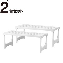 ニトリ　横伸縮 押入れ整理ラック 2個セットの画像
