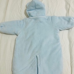 【美品✨】ミッキー フリースロンパース 水色の画像