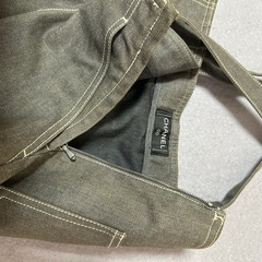 CHANEL シャネル デニムトートバッグ ココマーク ラインストーンの画像