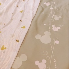 ベルメゾン/ディズニーミッキーマウスカーテン4枚組/美品/隠れミッキー風の画像