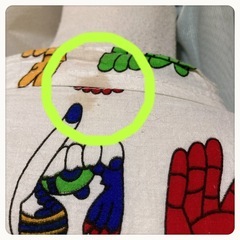 サイケデリック レトロポップ ハンドサイン ロングチュニック 長袖ワンピースの画像