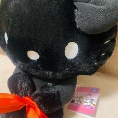 新品タグ付 タイトー限定 ブラックキティ ぬいぐるみの画像