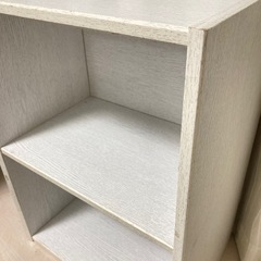 白系2段カラーボックスの画像