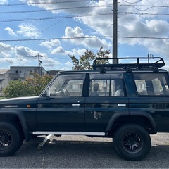 超お値打ち出品！！　H7年 ランクルプラド78 SXワイド 4WD 車検ヒッチ付　修復歴無　諸費用無　背面タイヤ　3000ccディーゼル　ETC ナビ　リヤカメラ　リフトUP 車検たっぷりの画像