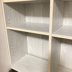 ③カラーボックス（2列）白系の画像