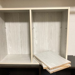 ③カラーボックス（2列）白系の画像