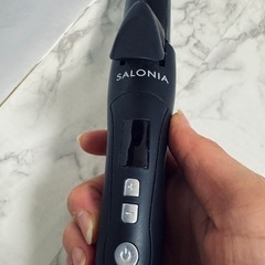 中古 SALONIA サロニア 2WAYストレート&カールヘアアイロン 32mm プロ仕様220℃ ブラック SL-002Aの画像