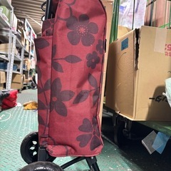 ショッピングカート 卵ホルダー カートにかけられる 23L(レジカゴ約1杯分) 二層式 折り畳み 保冷 保温 買い物カート レッド D.6187 REDの画像