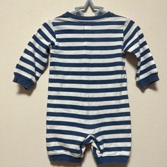 EDWIN 男女兼用 ストライプロンパース 60-70の画像
