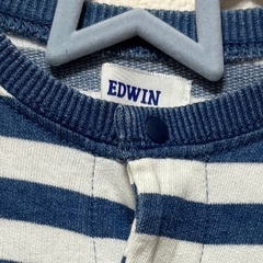 EDWIN 男女兼用 ストライプロンパース 60-70の画像