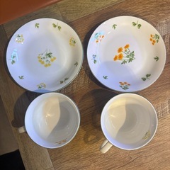 花柄コーヒーカップの画像