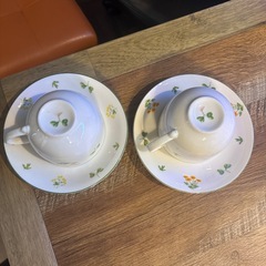 花柄コーヒーカップの画像