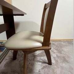 ニトリ 机＆椅子2脚セット　美品　引き取り限定の画像